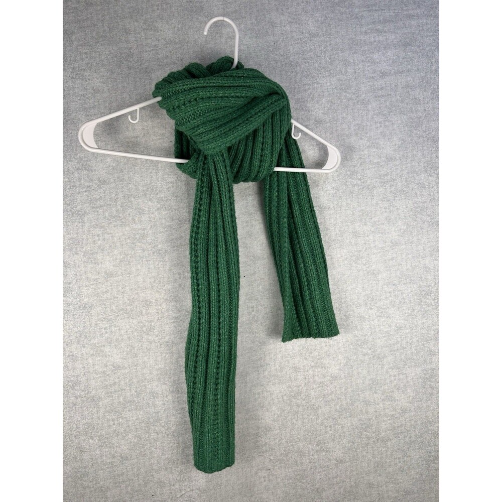 Old Navy Scarf Women OS Green Excellent Chunky Ribbed Knit - Picture 2 of 6